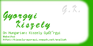 gyorgyi kiszely business card